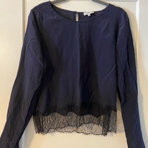 Wilfred Crop Blouse with Lace Bottom